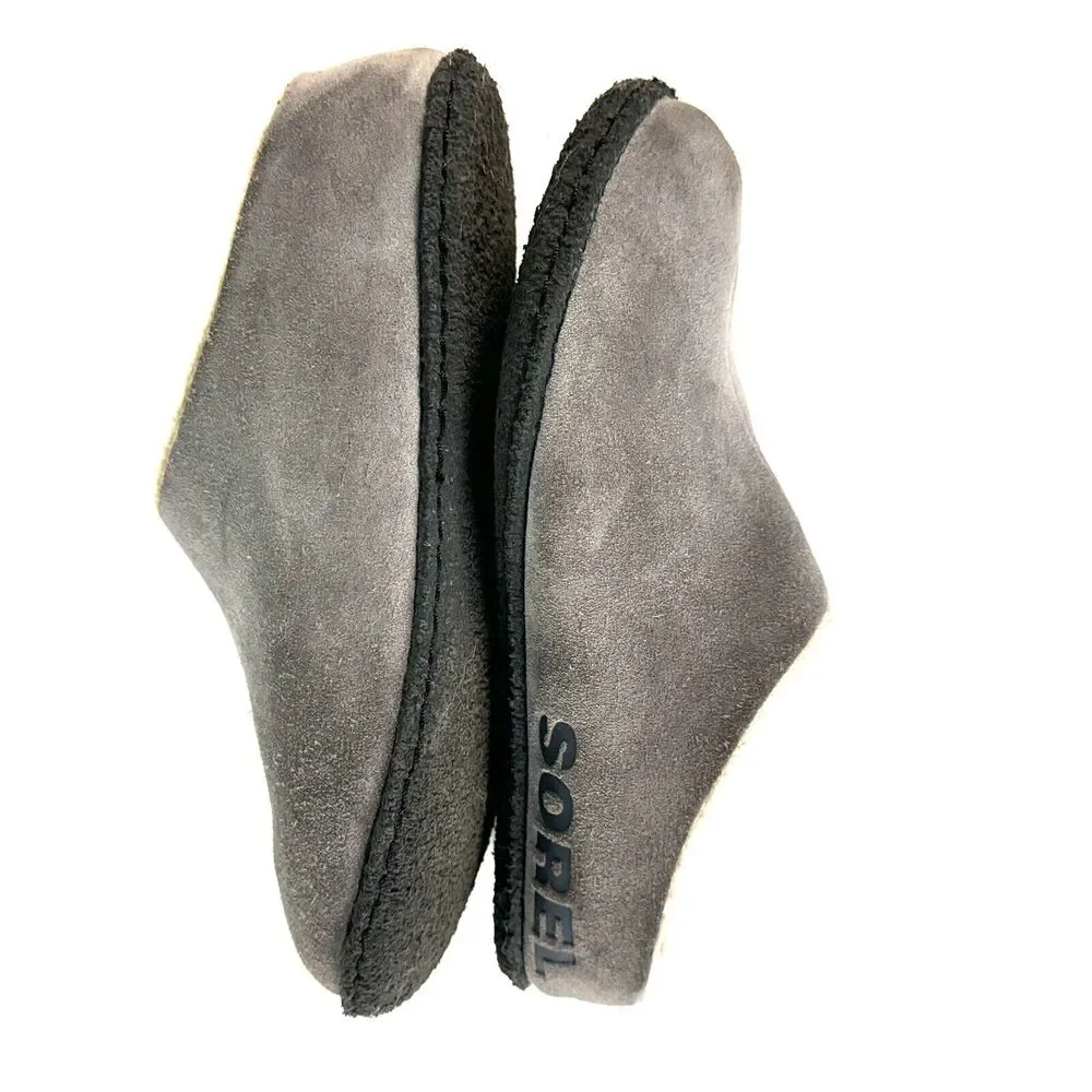 Sorel Kids Youth Size 3 Gray Falcon Ridge Sherpa Lined Slippers